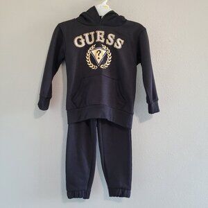 Guess Kids 2 Piece Set - Hoodie and Sweatpants in Black Size 5 - 6